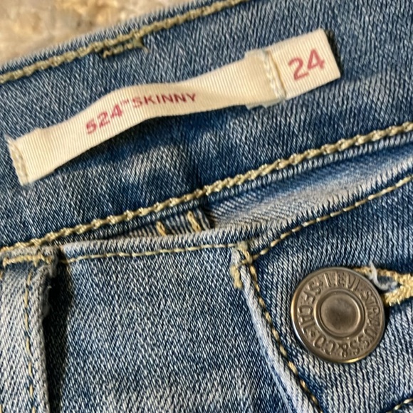 💕 Levi’s Size 24 524 Skinny Light Wash Jeans - Picture 7 of 13
